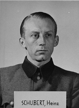 Defendant Heinz Schubert at the Einsatzgruppen Trial